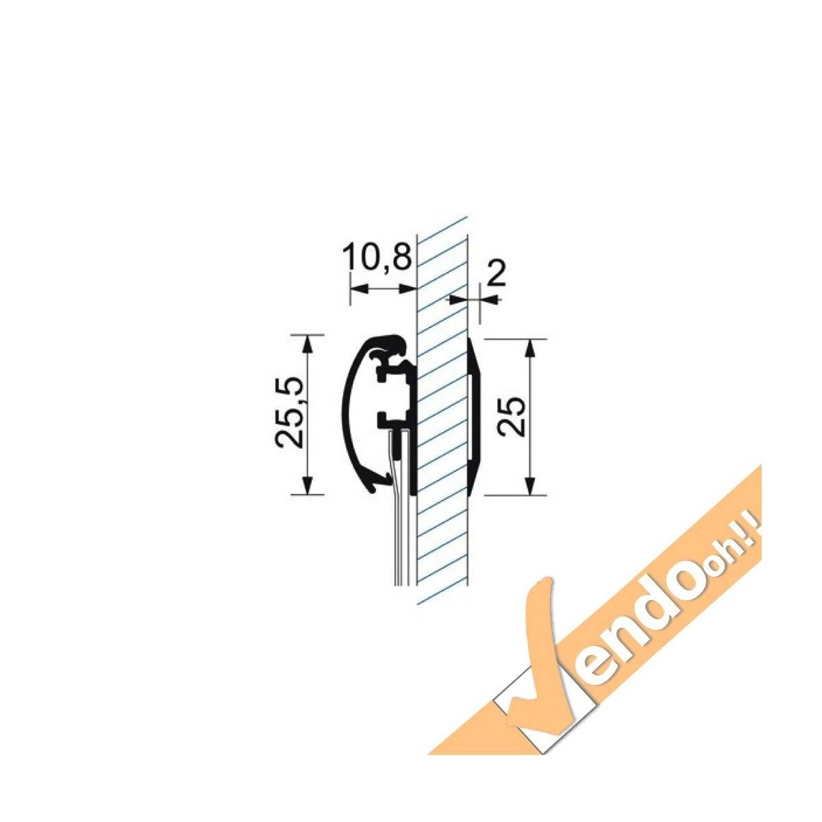 CORNICE ESPOSITIVA PUBBLICITARIA BIFACCIALE F.TO A4 CM A SCATTO DA VETRO