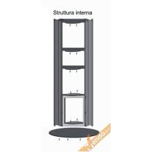 TOTEM PUBBLICITARIO BIFACCIALE DA TERRA DA INTERNO CERTIFICATO H 200 L 90 CM