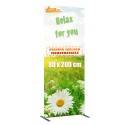 TOTEM IN TESSUTO STAMPA INCLUSA BANNER PUBBLICITARIO 80X200 TIPO ROLL UP POP UP