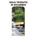 TESSUTO DI RICAMBIO STAMPA INCLUSA PER TOTEM PESANTE 80X200 TIPO ROLL-UP POPUP