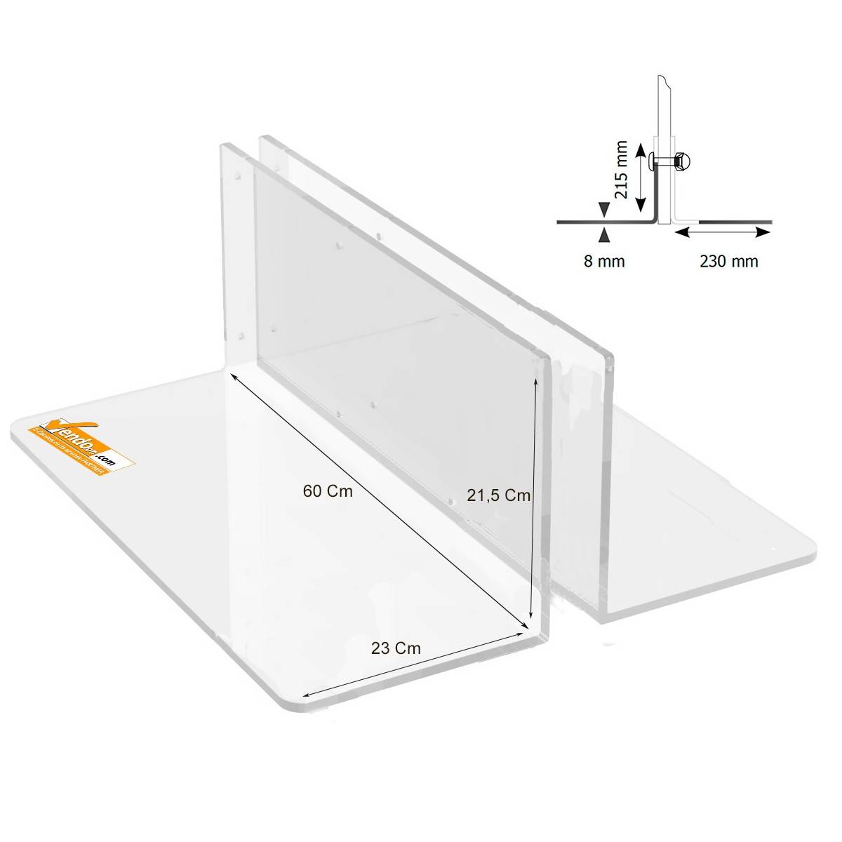 BASE TRASPARENTE 60 CM TIS004